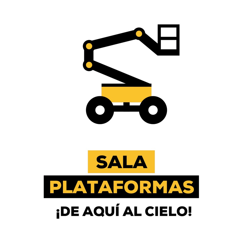 Rótulo de puerta: Sala plataformas: ¡de aquí al cielo!