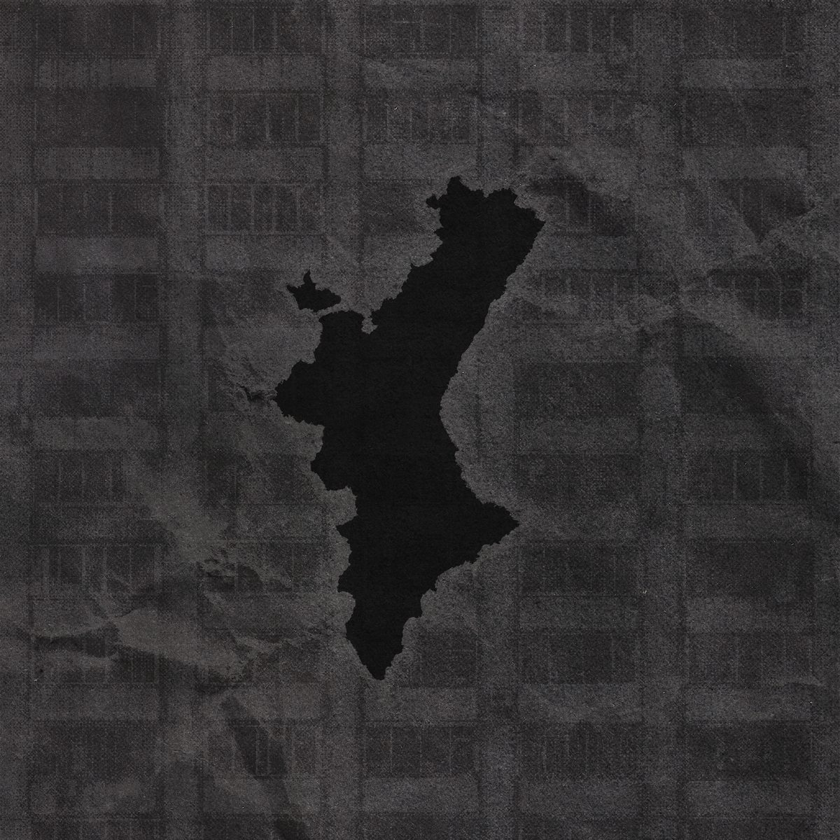 All City Dreams: silueta del mapa sobre una fachada de bloques